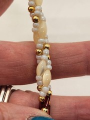 Vintage Lot of 4 Faux Pearl Necklaces Gold Tone Rice Pearls Mixed Lot