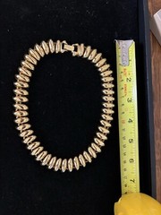 Erwin Pearl Vintage “Gold Snake” Necklace 16-3/8” SIGNED Gold-tone