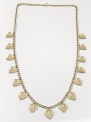 Vintage 1980’s TM Trifari Long Gold Tone Dangle Leaf Necklace 30 In. #273