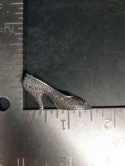 Sterling Silver 925 FAS Art Deco Marcasite High Heel Brooch