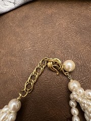 Vintage Marvella Gold Tone 8 strand faux pearl necklace Nwt