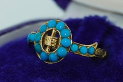 Victorian 15K Turquoise Ring
