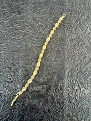 Vintage Gold Tone Rainbow Marquise Rhinestone Tennis Bracelet Purple Blue Green