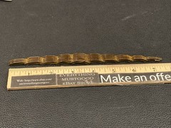 Machine Age Brass Architectural Modernist Geometric Links Panel Bracelet 7-3/8”