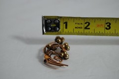 Bouquet of Faux Pearl Flower Brooch Pin in Gold Tone Vintage 2 3/4″ by 1 1/2″