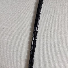Vintage-Style Black Beaded Lariat Necklace Long Clasp Free Intricate Tassel Ends