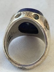VINTAGE MENS TASCO MEXICO STERLING SILVER TALL SODALITE RING SIZE 8.5 -FREE SHIP