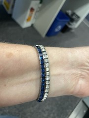 WACHENHEIMER ANTIQUE STERLING SILVER ART DECO DIAMONBAR BRACELET JUST LOVELY!!