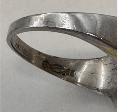 Vintage UAW Ring Sterling Silver Blue Stone 659 UAW General Motors 25 yr
