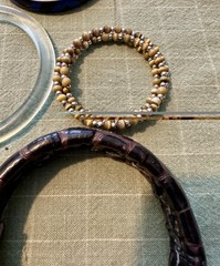 Vintage Mixed Lot 38 Bangle Bracelets Metal Plastic Leather