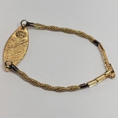 Vintage Speidel USA Bracelet Gold Plated Adjustable Name ID Merle Perfect Gift