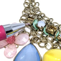 Multicolor Statement Necklace Layered Boho Bib Charm Flowers Eclectic Colorful