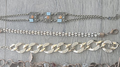 Modern Bracelet Lot Clasp 7-8″ Mixed Metals lot of 6 Signed Marcasite