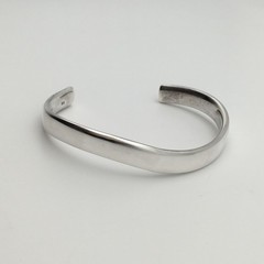 Vintage EMPORIO ARMANI Sterling Silver Curved Cuff Bracelet 5” Marked 925 28g#26