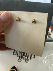 Vintage Dangle Drop Earrings with Post for Pierced Ears / Silver Tone