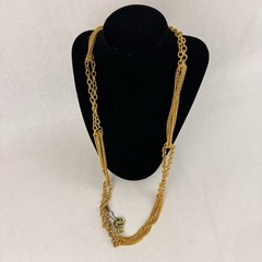 Vintage H&S Originals Duchess Necklace Chain Gold Tone 36 in Drop Bead