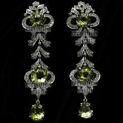Vintage 2.25Ctw Rose Cut Diamond Gemstone Studded Silver Amazing Earring Jewelry