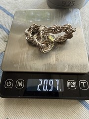 Vintage 925 Sterling Silver Twisted 9mm Thick Rope Chain 7.5” Bracelet – 20.97g