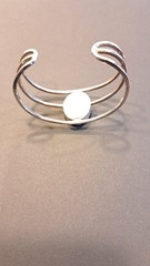 Stunning signed Sterling Silver & Abalone Cuff Bracelet “Mexico .925 ATI,” 30g