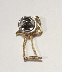 Flamingo 24K Gold Plated Metal Lapel Hat Pin