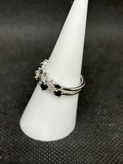 Bomb Party RBP5210 Height of Elegance Black Onyx & Cubic Zirconia Size 6