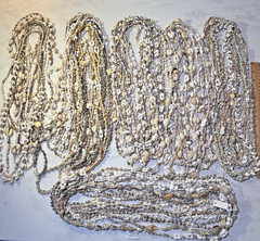 60 VTG-Now Seashell Lei LOT Kukui Nut cowrie shell Necklaces Wedding Luau Party