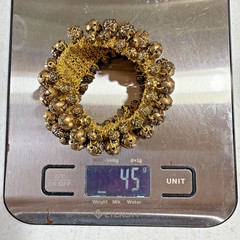 VTG Gold Tone Metal Rosebud Bracelet Stretch Individual 100+ Rosebuds Textured