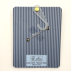 Piper K Zebra Brooch Glass Stones & Hand Painted (2.5″ x 2″) **NEW ON CARD**
