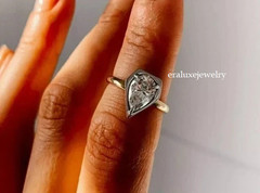 2.50Ctw Pear Cut Lab Created Diamond Engagement Ring 14K Two Tone Gold Plated