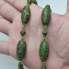 Vintage Venetian Style Amazing Gabri Eyes Glass Beaded Necklace