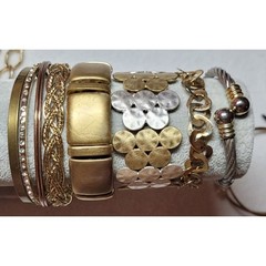 10 Necklaces 9 Bracelets Goldtone Costume Jewelry Lot Y2K Bangles Chains