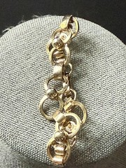 Vintage Chain Link Stackable Bracelet Gold Tone 8” Career Minimalist Old Money