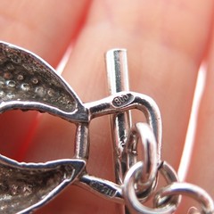 800 Silver Vintage Italy Anchor Mariner Link Oxidized Bracelet 6.75″
