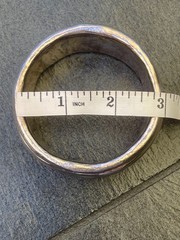 Vintage authentic mid-century sterling 925, 5 ribbed bracelet