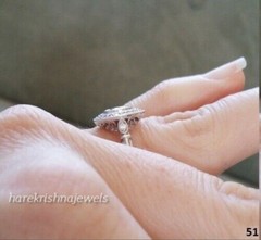 14K White Gold Over 2CT Round Cut Diamond Lab-Created Vintage Halo Wedding Ring