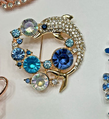 Crystal Rhinestone Bird Butterfly Brooch Pin LOT Peacock Parrot Insect Animal US