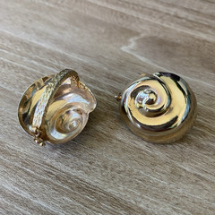 Vintage Gold Plated Spiral Scarf Clip Set