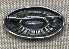 STERLING SILVER 925 MARCASITE BROOCH ANTIQUE ART NOUVEAU BEAUTY ELEGANT DESIGN