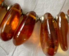 Amber Baltic Honey Cognac Necklace Choker 81.7g Rare VTG Silver Plated Read