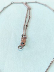 Vintage Sterling Silver 925 Green Glass Dangle Charm Bar Link Necklace 17″
