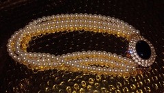 VINTAGE HOBE’ MAJORICA 3- STRAND PEARL NECKLACE & EARRINGS SET ” USED” 😍👍