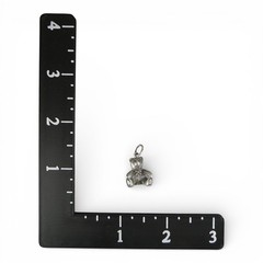 Sterling Silver Teddy Bear Charm for Bracelet Arms Down Vintage Small Pendant