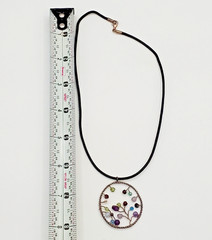 Artisan Tree of Life Pendant 925 Clasp Necklace 15in Leather Mixed Bead Handmade