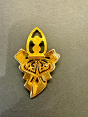 Vintage 1940s Unsigned Rhinestone Dress Clip, Art Deco Bow Fur Clip