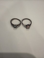 2 Marked 925 Sterling Rings Pat 925 Unknown Brand And Gemstone