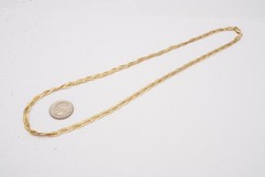 Vintage Gold Filled Braided Necklace 17.75″