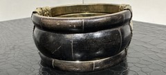 Vintage India bangle 100% genuine horn bone brass stone bracelet Made In India