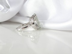 Vintage Sterling Silver 925 Natural Heated Green Amethyst Statement Ring Size 9