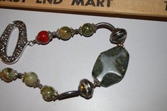 Vintage to now lot of 2 stone glass plastic metal beaded chain necklaces