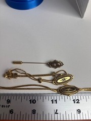 Vintage Avon Stick Pin Kensington + Goldette Necklace & Bracelet Set